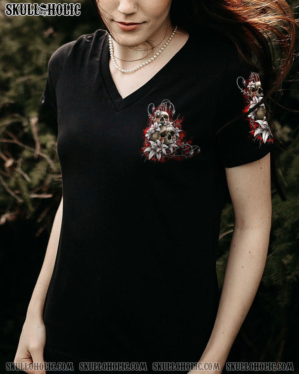 THE GOOD GIRL IN ME GOT TIRED SKULL ROSE ALL OVER PRINT – YHHN1701231