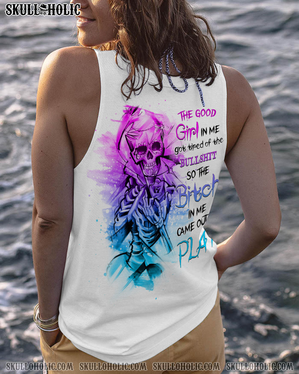 THE GOOD GIRL IN ME GOT TIRED SKULL SKELETON ALL OVER PRINT – YHHG0302232