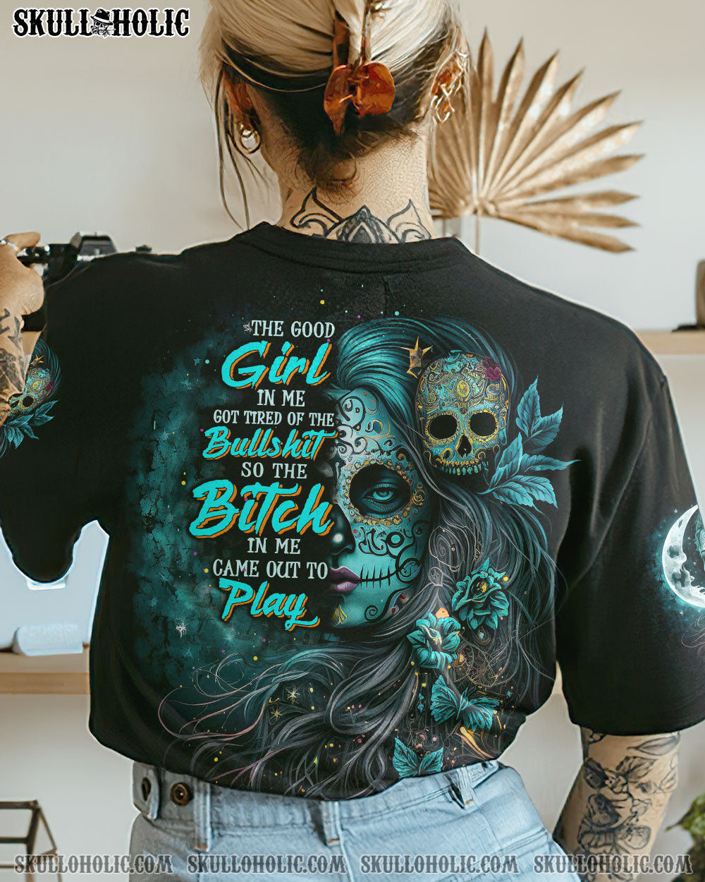 THE GOOD GIRL IN ME HALF SUGAR SKULL ALL OVER PRINT – TLTW0404231