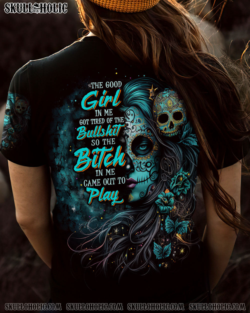 THE GOOD GIRL IN ME HALF SUGAR SKULL ALL OVER PRINT – TLTW0404231
