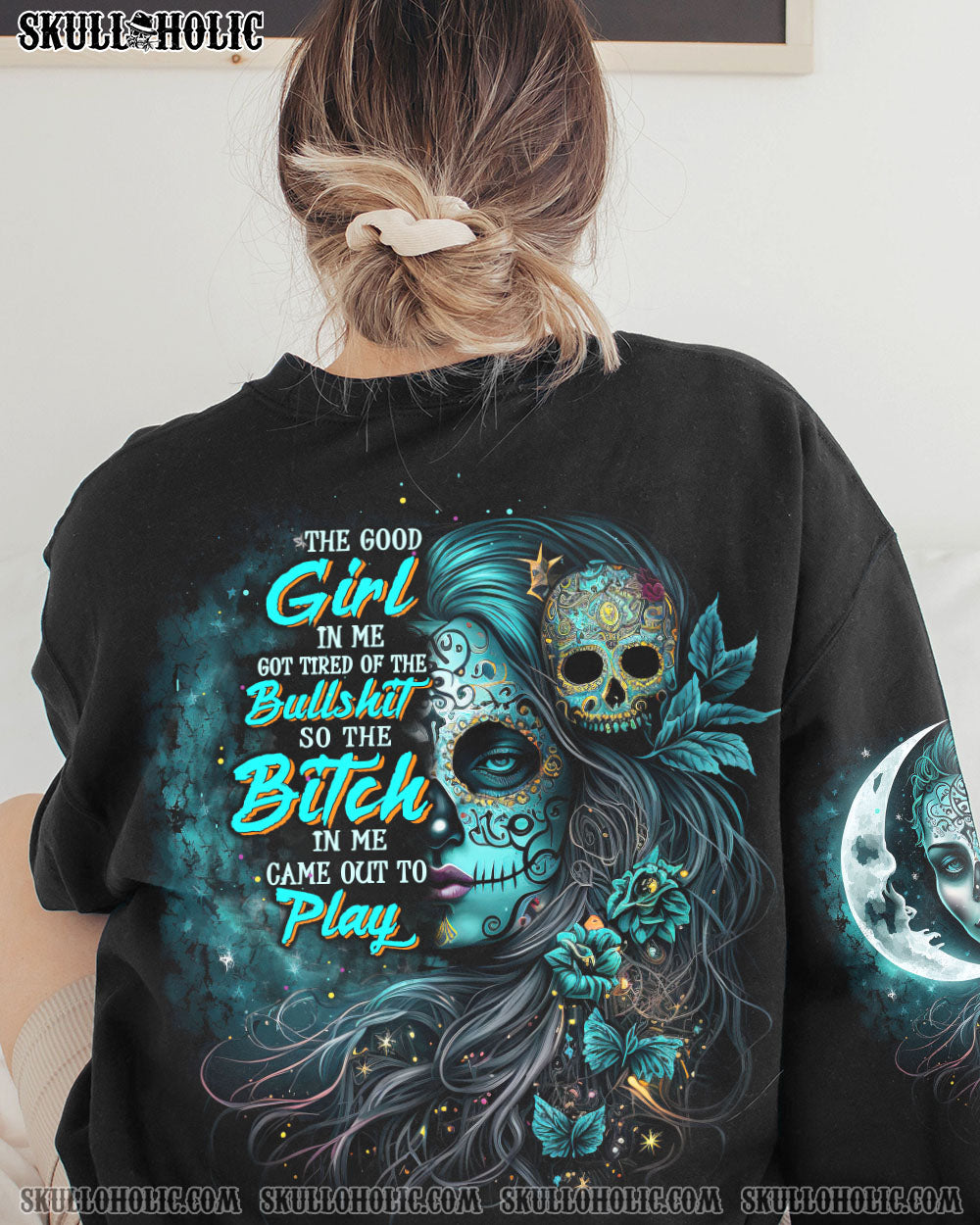 THE GOOD GIRL IN ME HALF SUGAR SKULL ALL OVER PRINT – TLTW0404231