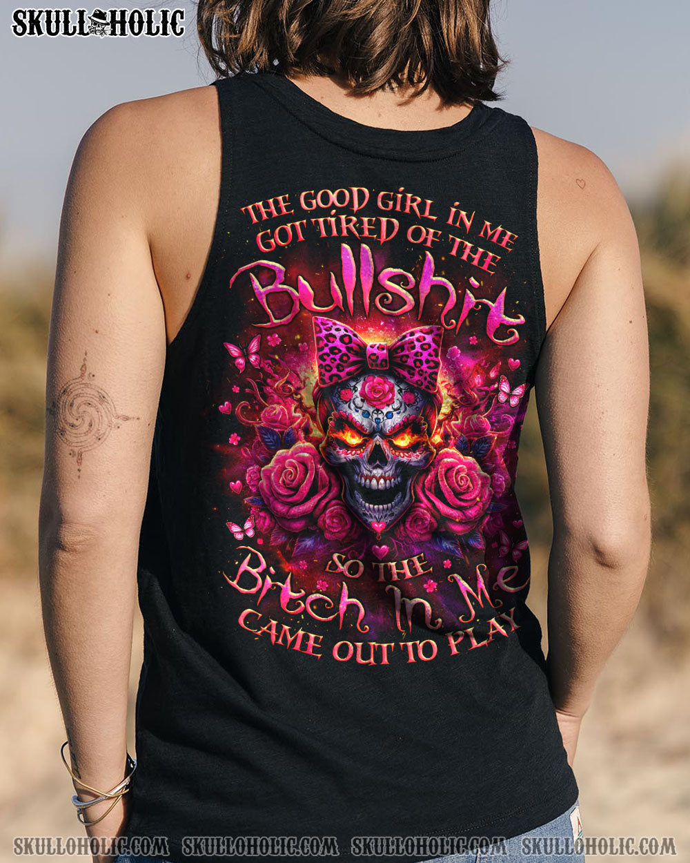 THE GOOD GIRL IN ME MADLY SUGAR SKULL ALL OVER PRINT – TLNZ2106243