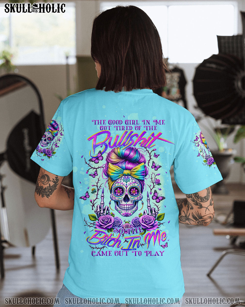 THE GOOD GIRL IN ME MESSY BUN ALL OVER PRINT – TLTW2404241
