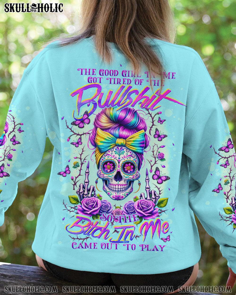 THE GOOD GIRL IN ME MESSY BUN ALL OVER PRINT – TLTW2404241