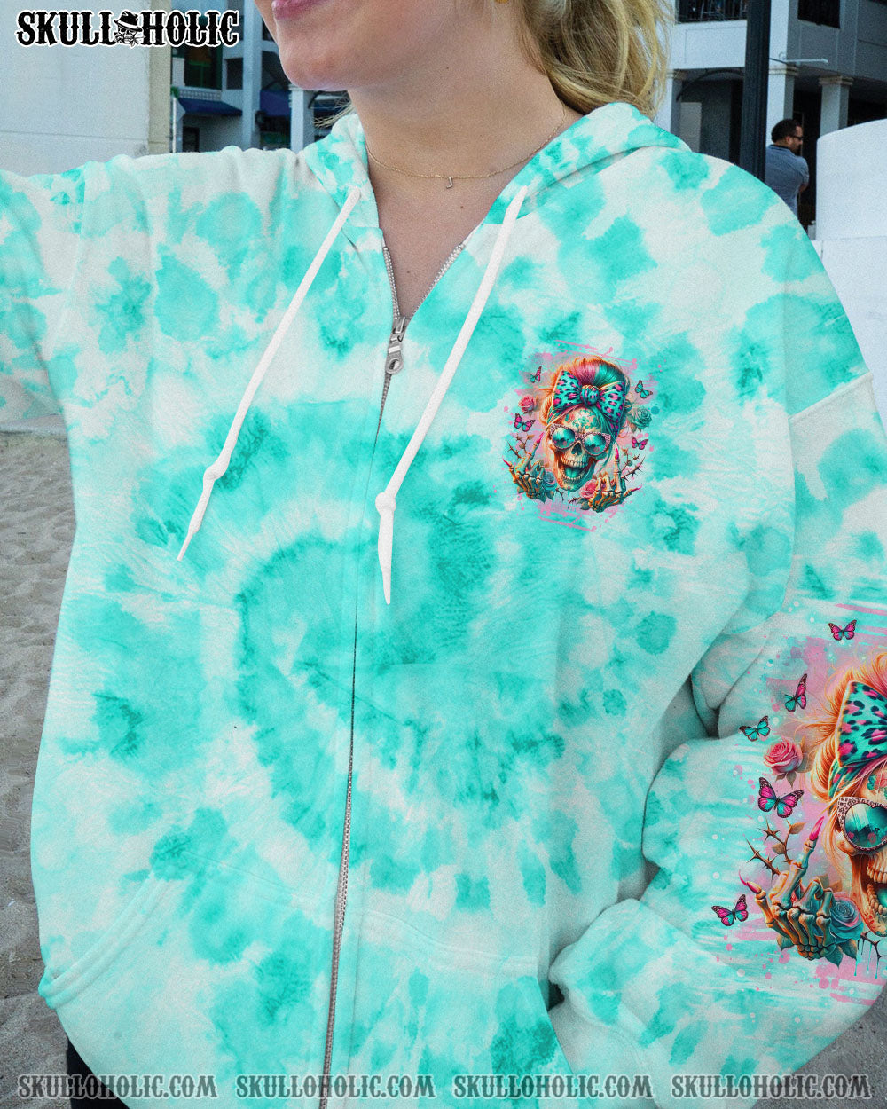 THE GOOD GIRL IN ME MESSY BUN SKULL ALL OVER PRINT – TLNO2805246