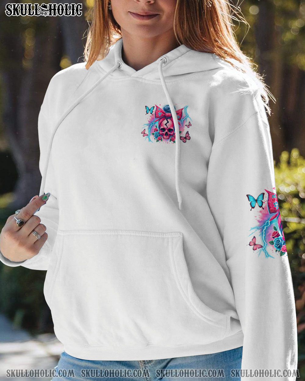 THE GOOD GIRL IN ME MESSY BUN SKULL ALL OVER PRINT – TYTD1707243