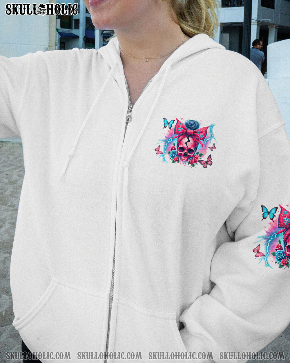 THE GOOD GIRL IN ME MESSY BUN SKULL ALL OVER PRINT – TYTD1707243