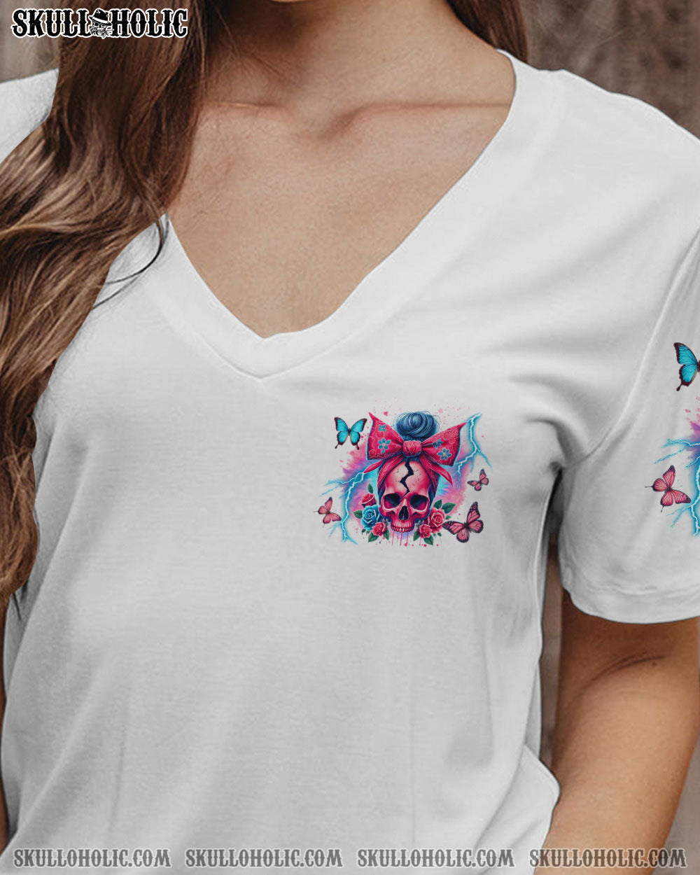 THE GOOD GIRL IN ME MESSY BUN SKULL ALL OVER PRINT – TYTD1707243