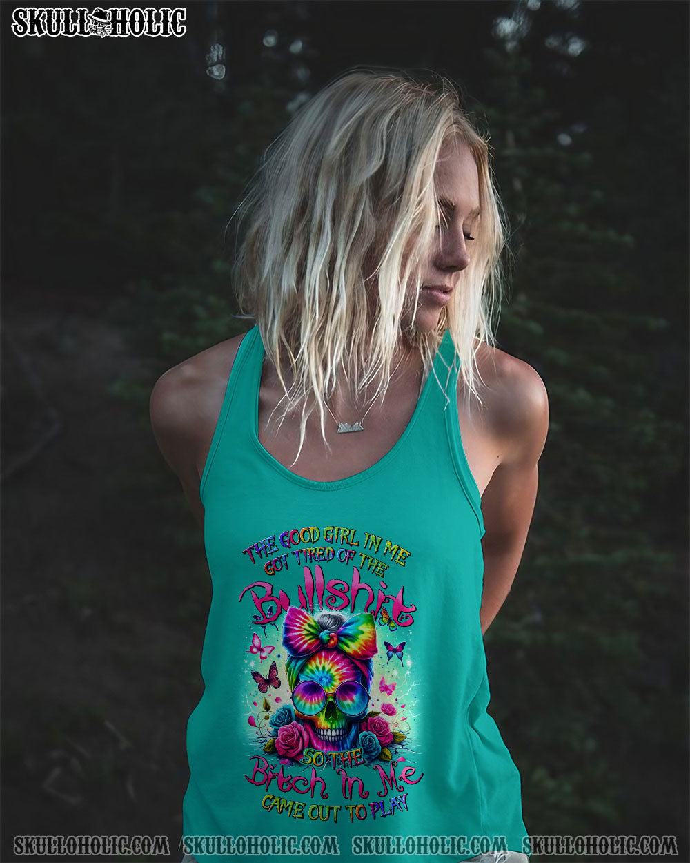 THE GOOD GIRL IN ME MESSY BUN TIE DYE ALL OVER PRINT – TYHI0605244