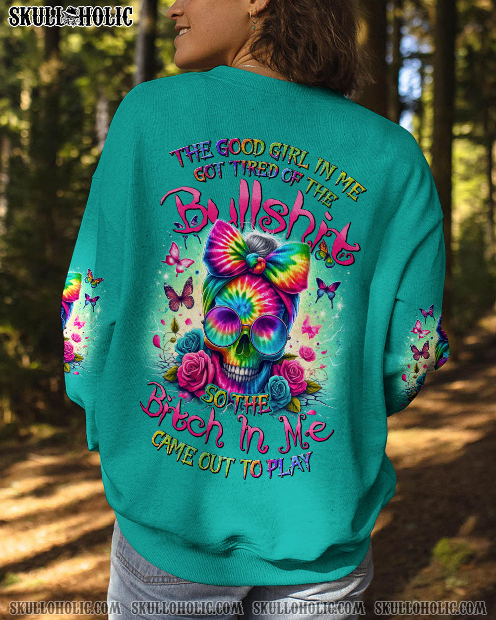 THE GOOD GIRL IN ME MESSY BUN TIE DYE ALL OVER PRINT – TYHI0605244