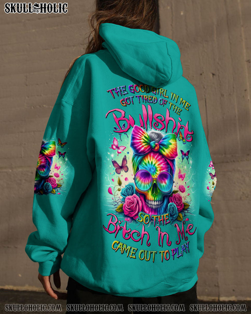 THE GOOD GIRL IN ME MESSY BUN TIE DYE ALL OVER PRINT – TYHI0605244