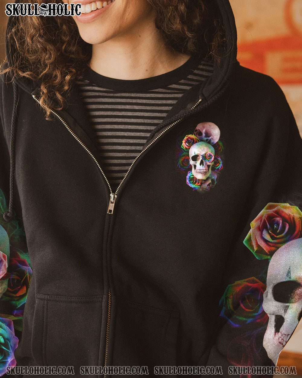 THE GOOD GIRL IN ME PINK ROSE SKULLS ALL OVER PRINT – TLTR2111222