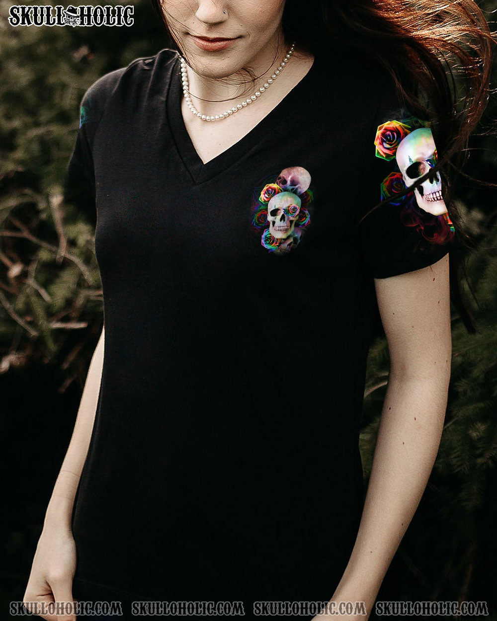 THE GOOD GIRL IN ME PINK ROSE SKULLS ALL OVER PRINT – TLTR2111222