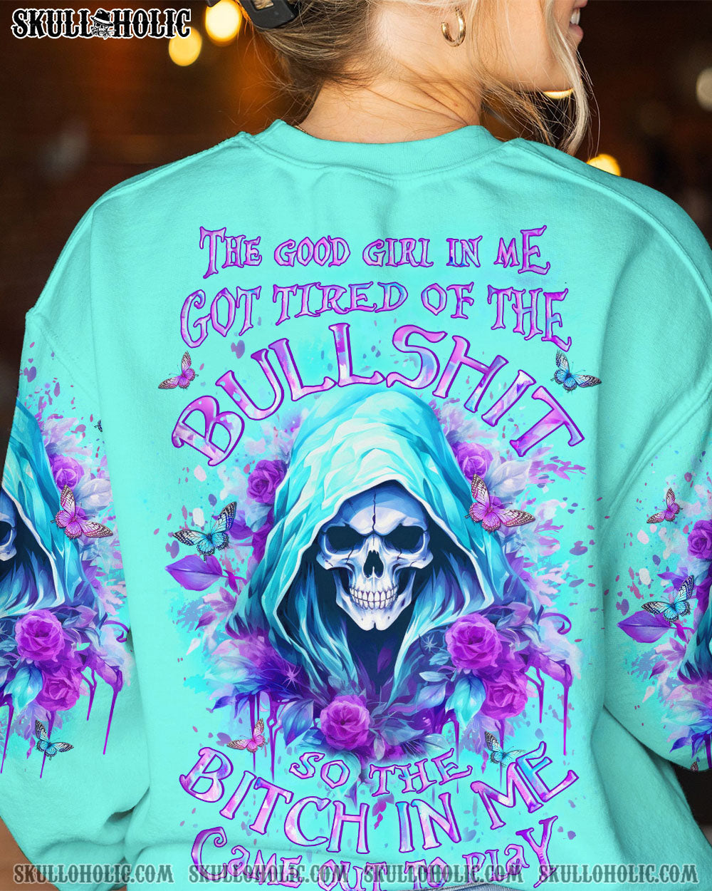 THE GOOD GIRL IN ME REAPER SKULL ALL OVER PRINT – YHLT911232