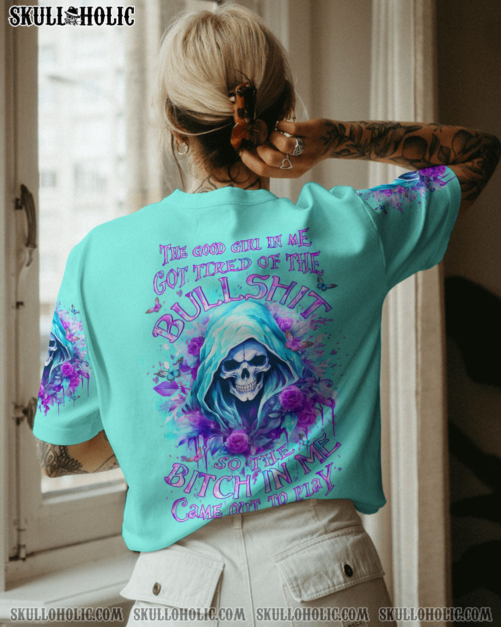 THE GOOD GIRL IN ME REAPER SKULL ALL OVER PRINT – YHLT911232