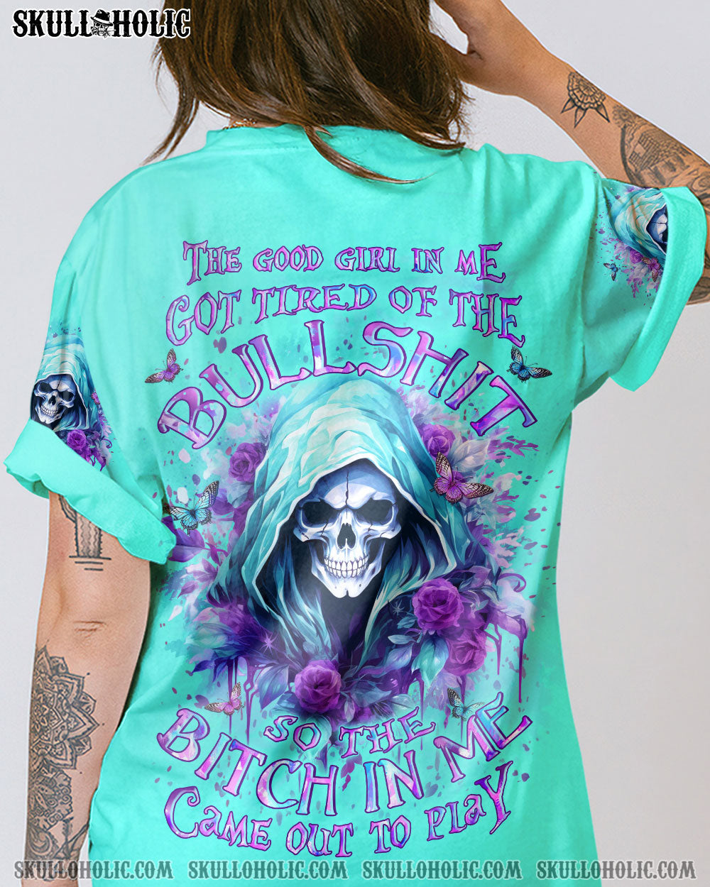 THE GOOD GIRL IN ME REAPER SKULL ALL OVER PRINT – YHLT911232
