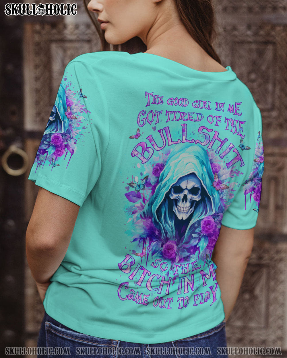 THE GOOD GIRL IN ME REAPER SKULL ALL OVER PRINT – YHLT911232