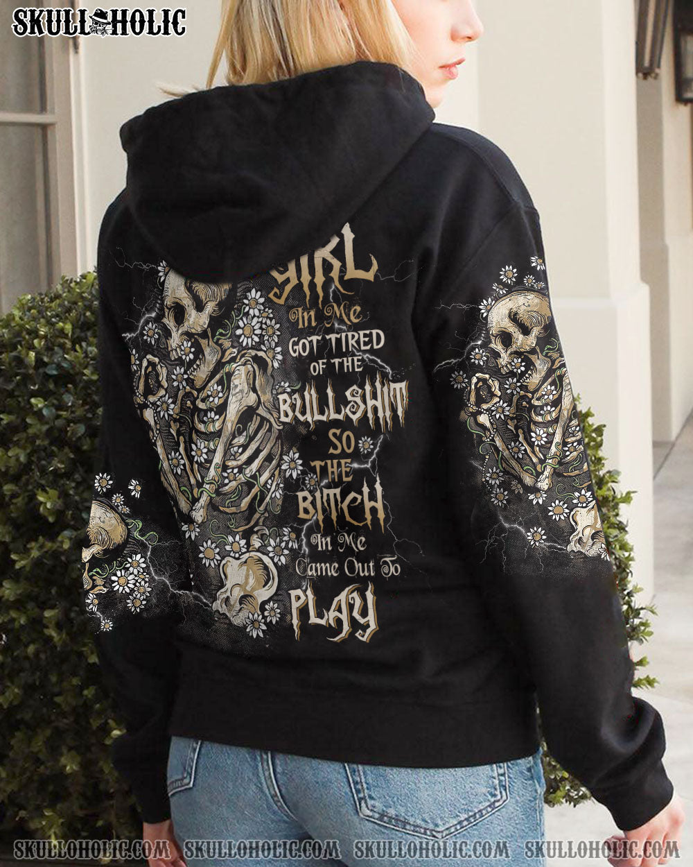THE GOOD GIRL IN ME SKELETON DAISY ALL OVER PRINT – TLTW2710222