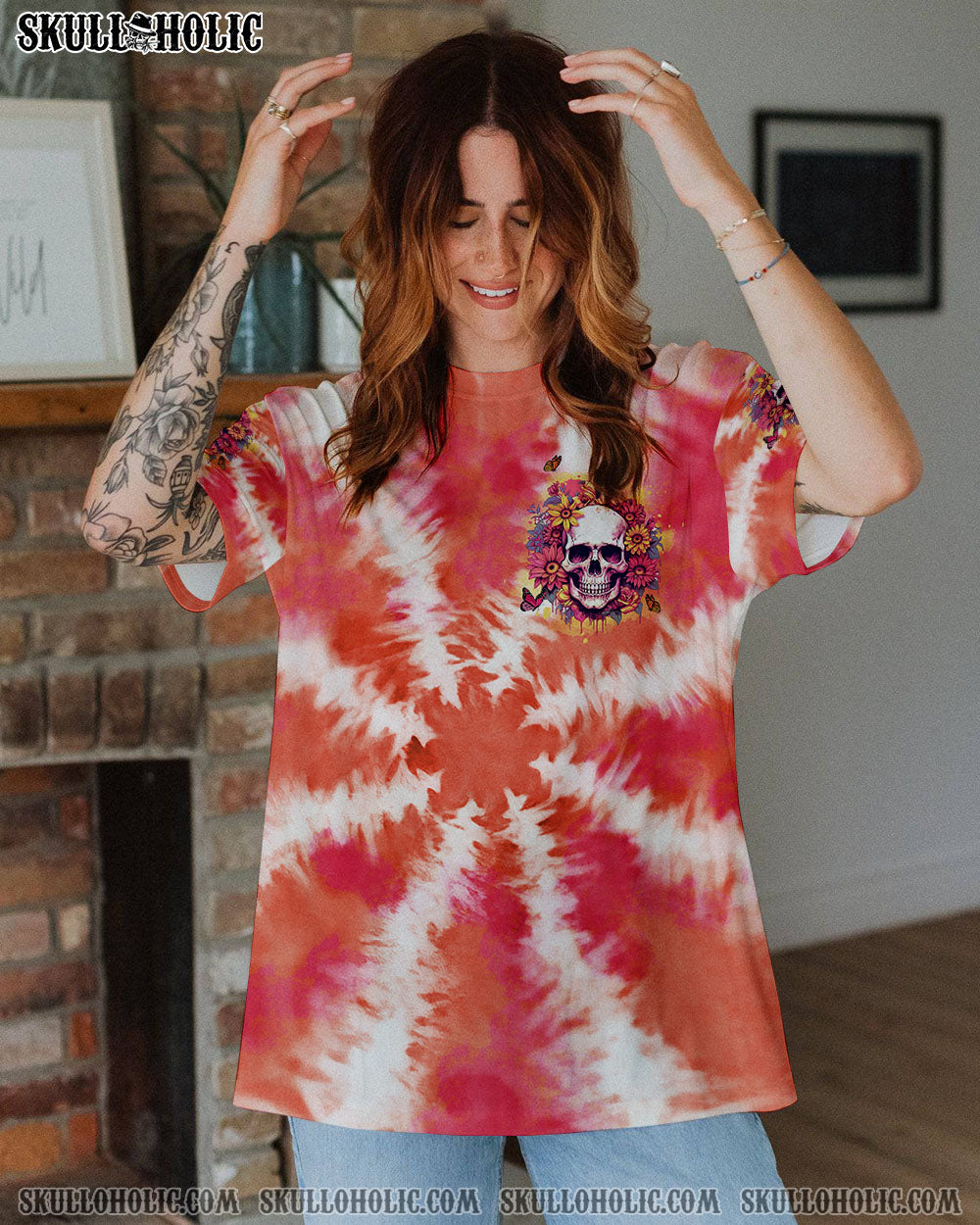 THE GOOD GIRL IN ME SKULL FLORAL ALL OVER PRINT – TLTW2902245