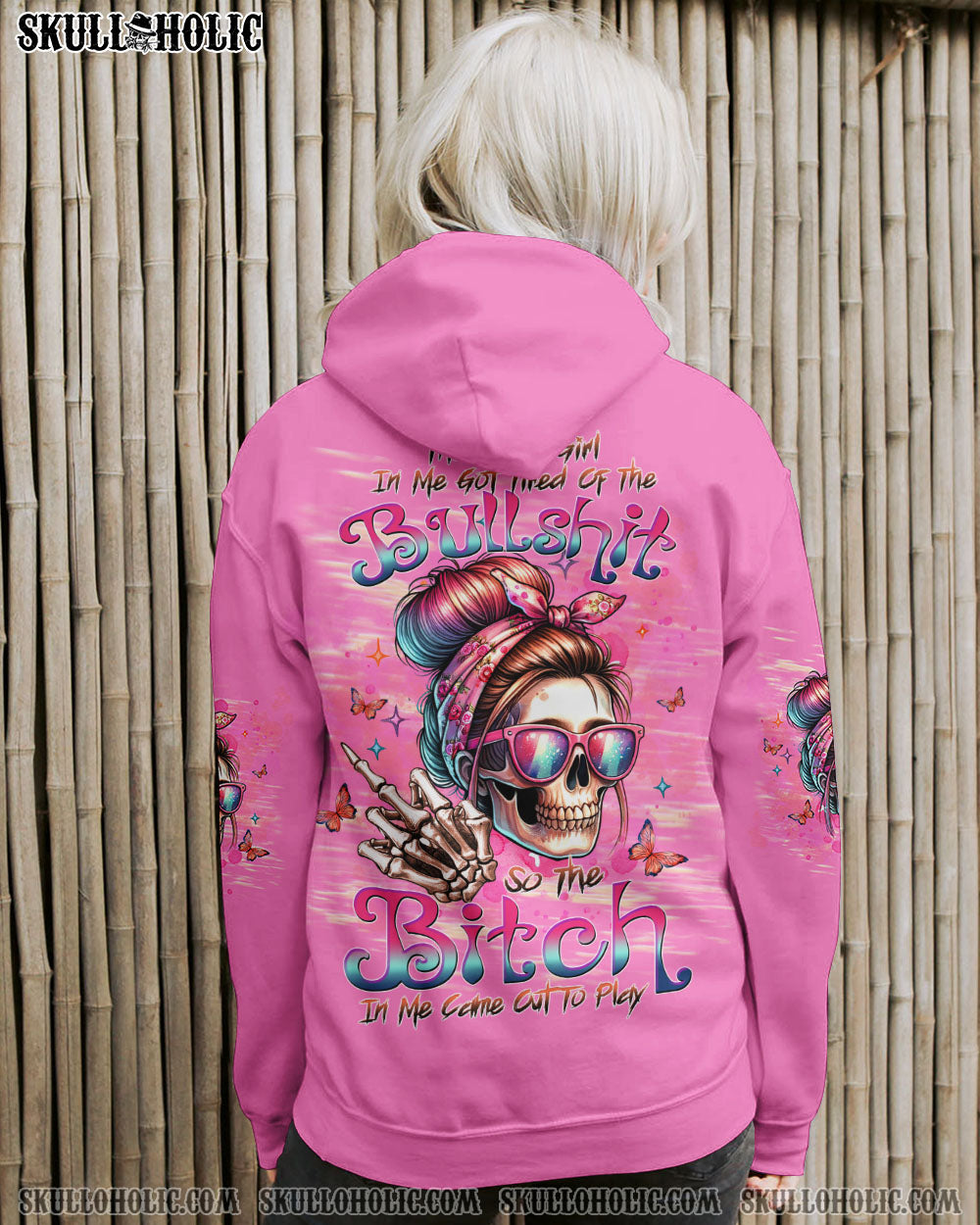 THE GOOD GIRL IN ME SKULL MESSY BUN ALL OVER PRINT – TLTW2606241