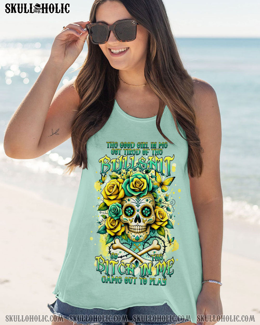 THE GOOD GIRL IN ME SKULL ROSE ALL OVER PRINT – TLNT0911233