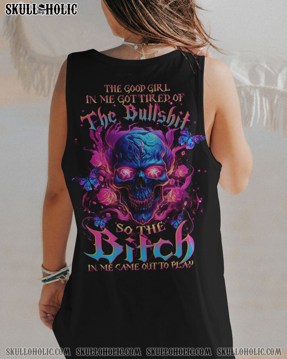 THE GOOD GIRL IN ME SKULL ROSE ALL OVER PRINT – TLTW0610235