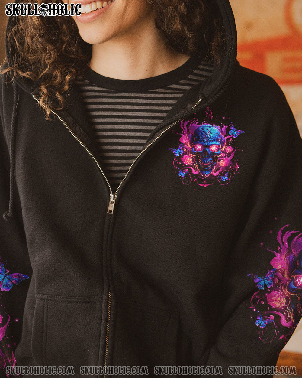 THE GOOD GIRL IN ME SKULL ROSE ALL OVER PRINT – TLTW0610235
