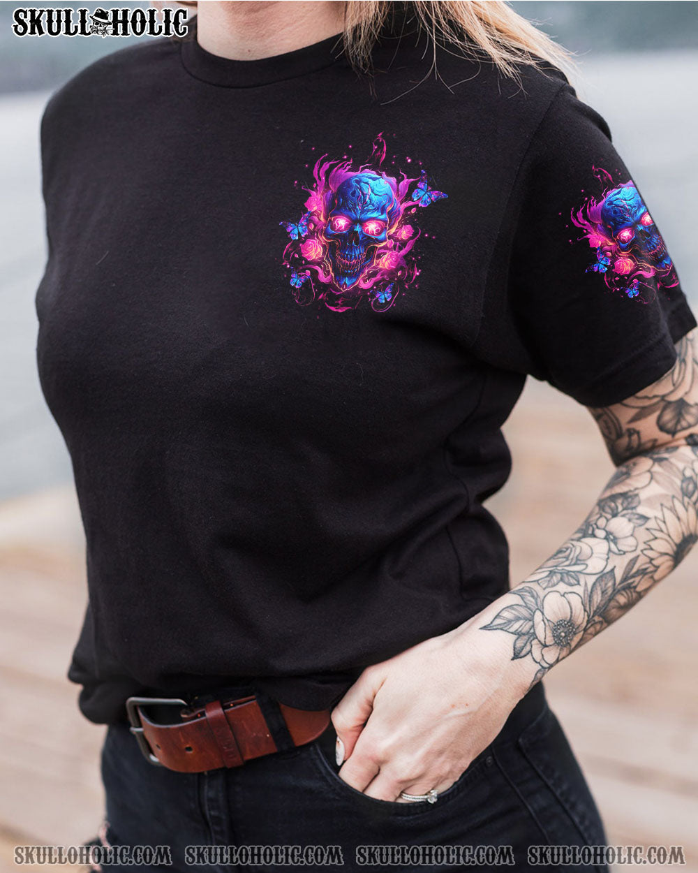 THE GOOD GIRL IN ME SKULL ROSE ALL OVER PRINT – TLTW0610235