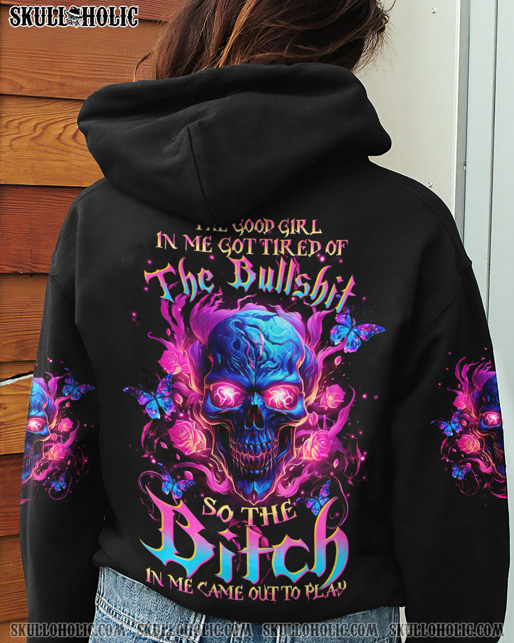 THE GOOD GIRL IN ME SKULL ROSE ALL OVER PRINT – TLTW0610235