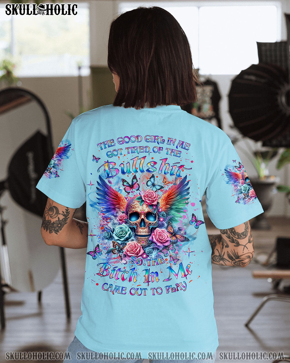 THE GOOD GIRL IN ME SKULL WINGS ALL OVER PRINT – YHLT3003244