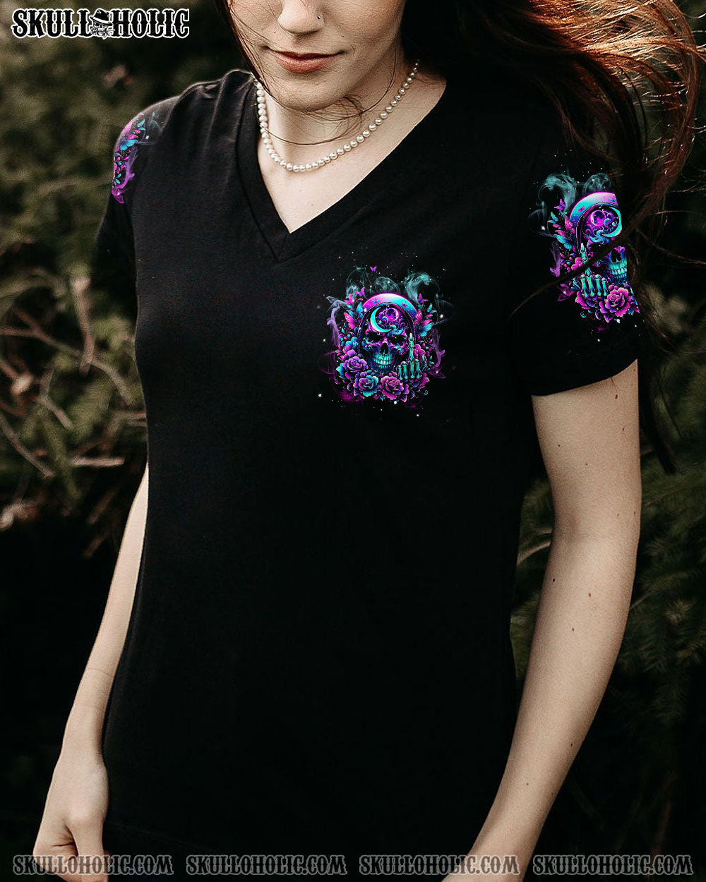 THE GOOD GIRL IN ME SKULLS FLOWER ALL OVER PRINT – TLNT2811231