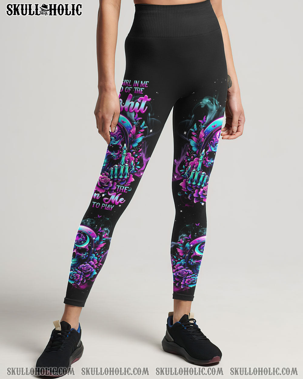 THE GOOD GIRL IN ME SKULLS FLOWER ALL OVER PRINT – TLNT2811231