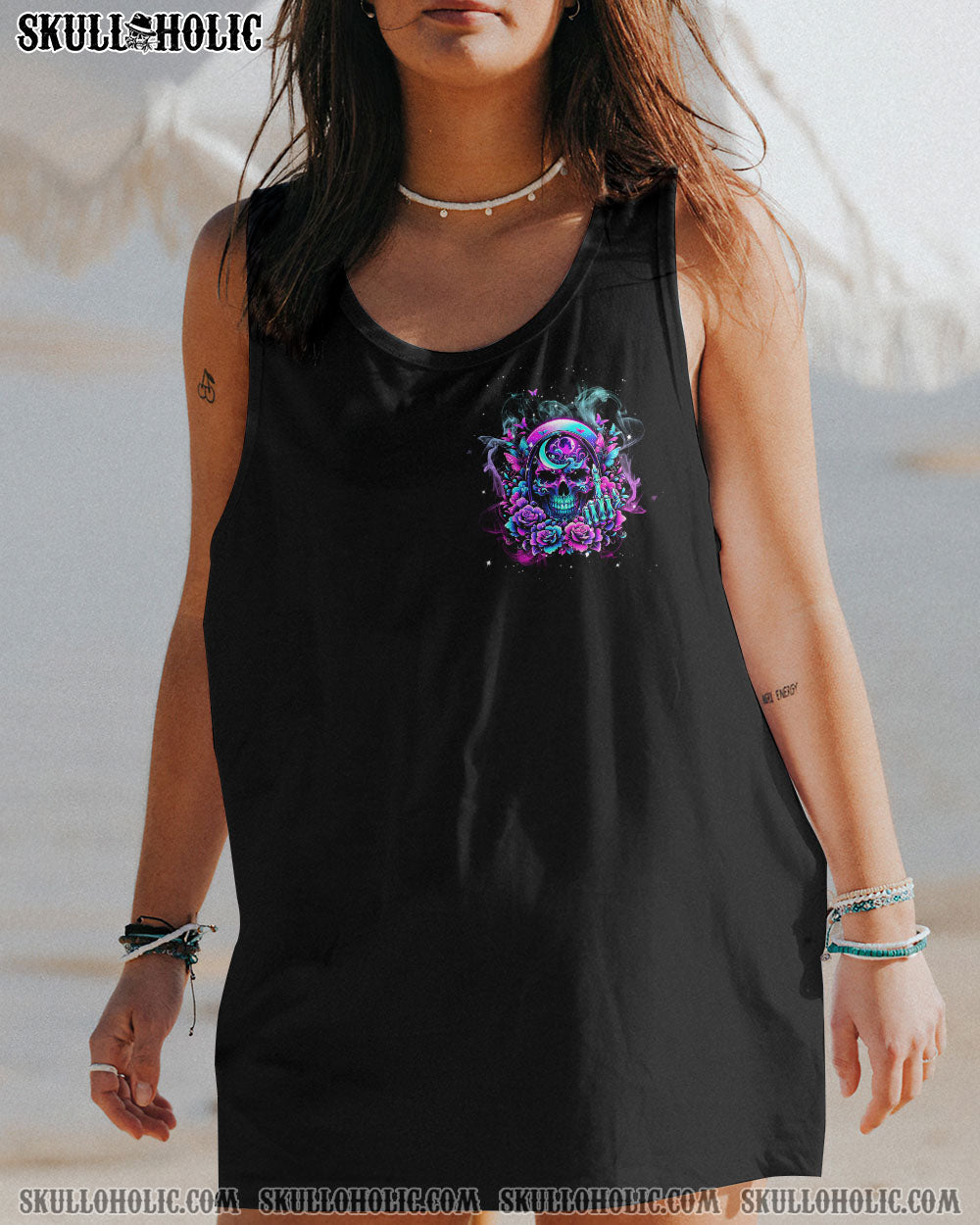 THE GOOD GIRL IN ME SKULLS FLOWER ALL OVER PRINT – TLNT2811231