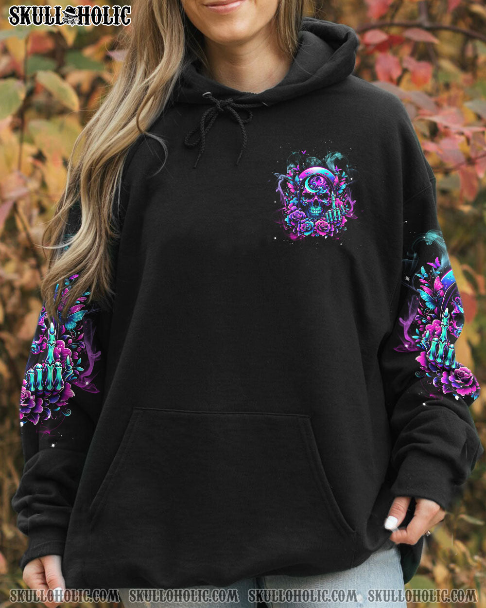 THE GOOD GIRL IN ME SKULLS FLOWER ALL OVER PRINT – TLNT2811231