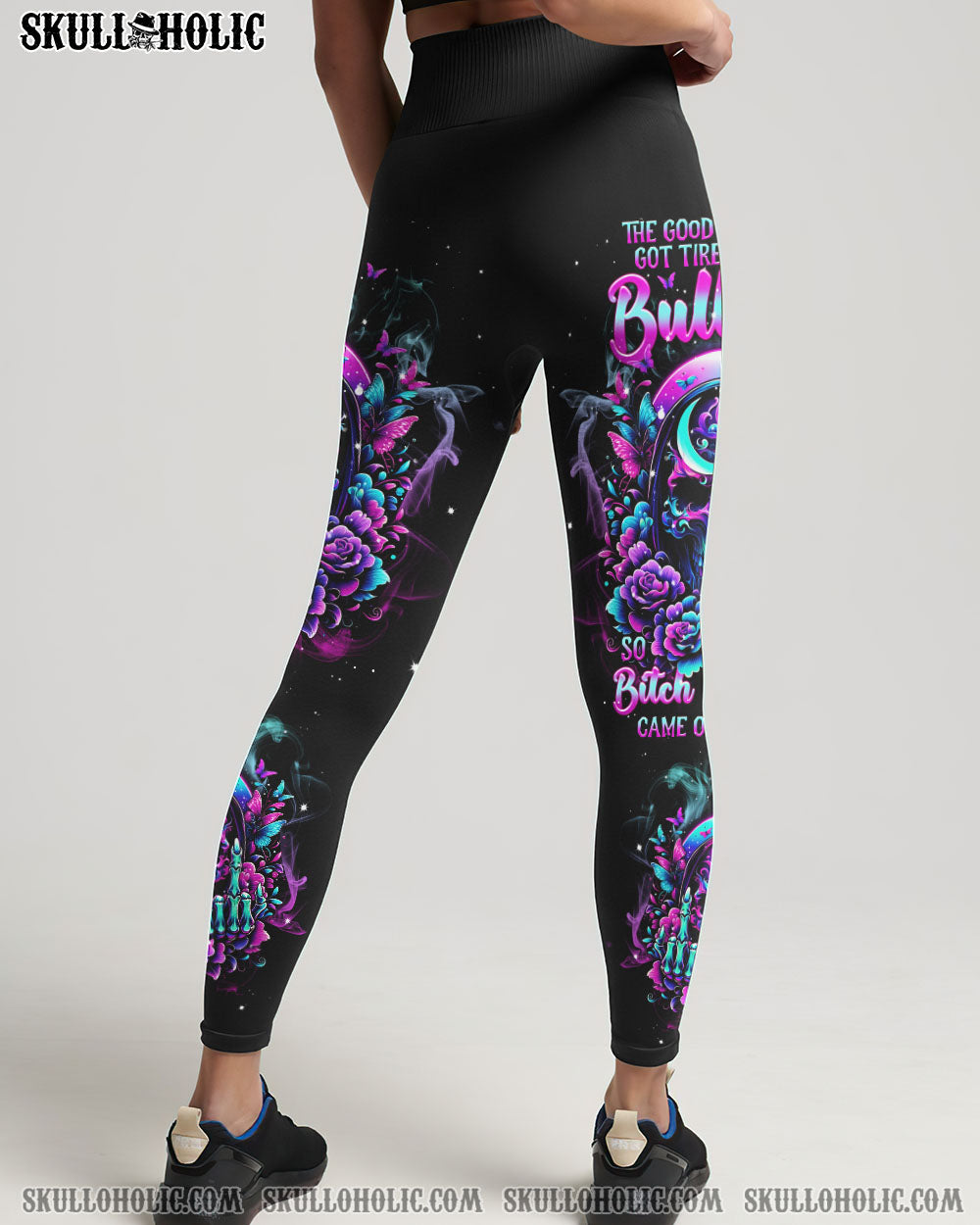 THE GOOD GIRL IN ME SKULLS FLOWER ALL OVER PRINT – TLNT2811231