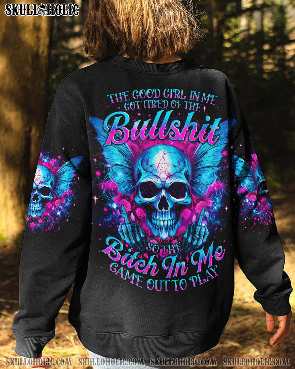 THE GOOD GIRL IN ME SKULLS WINGS ALL OVER PRINT – TLNO0412232