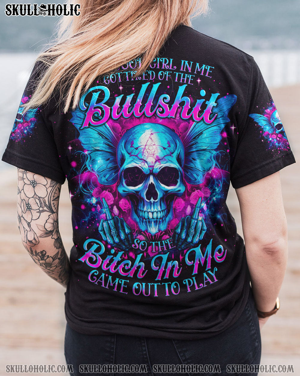 THE GOOD GIRL IN ME SKULLS WINGS ALL OVER PRINT – TLNO0412232
