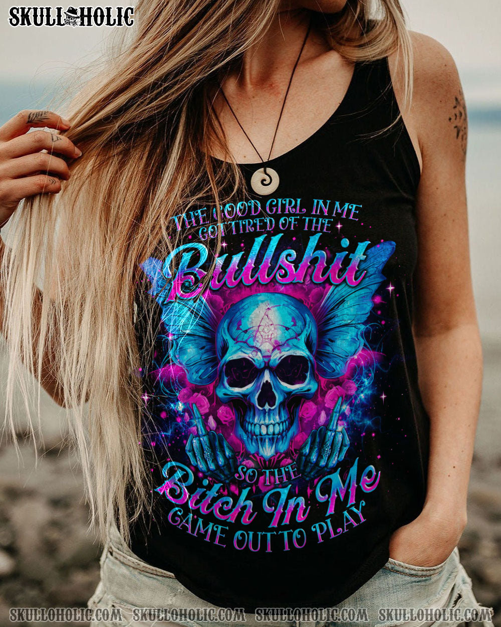THE GOOD GIRL IN ME SKULLS WINGS ALL OVER PRINT – TLNO0412232