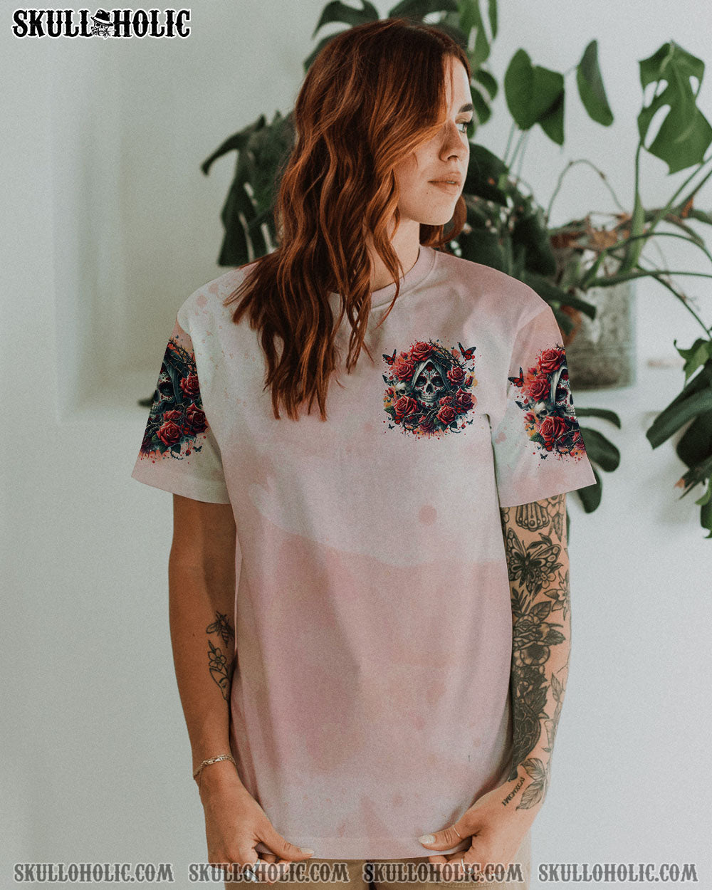 THE GOOD GIRL IN ME SUGAR SKULL ROSE ALL OVER PRINT – TLTR2002241