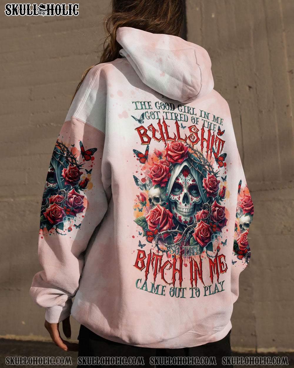 THE GOOD GIRL IN ME SUGAR SKULL ROSE ALL OVER PRINT – TLTR2002241