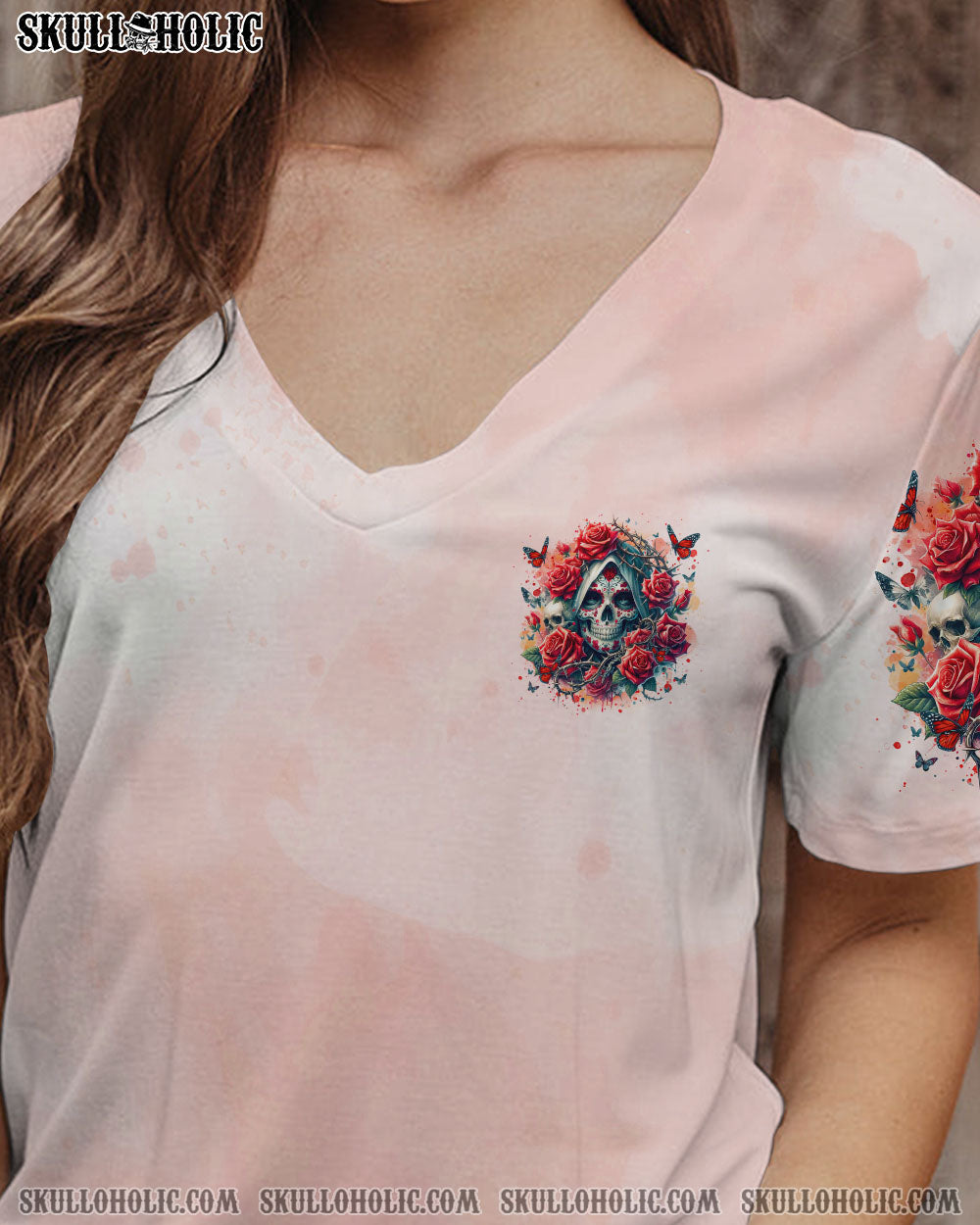 THE GOOD GIRL IN ME SUGAR SKULL ROSE ALL OVER PRINT – TLTR2002241