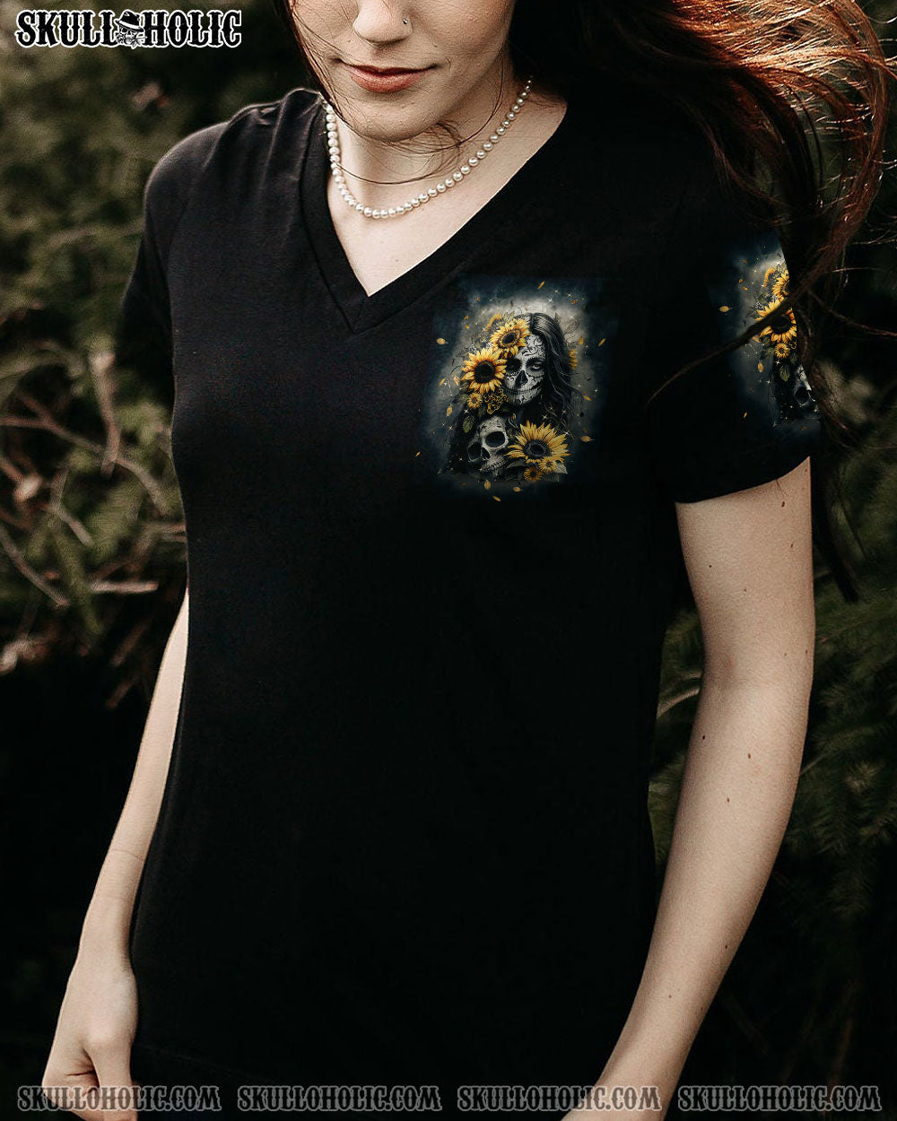THE GOOD GIRL IN ME SUGAR SKULL SUNFLOWER ALL OVER PRINT – TLTW1402233