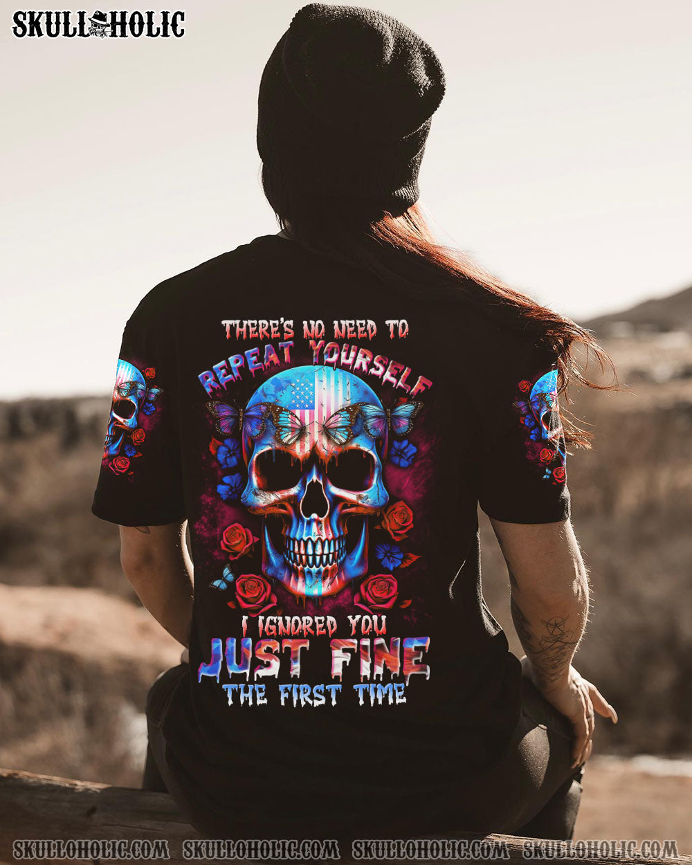 THERE’S NO NEED TO REPEAT YOURSELF AMERICAN SKULL ALL OVER PRINT – TLTR1505232