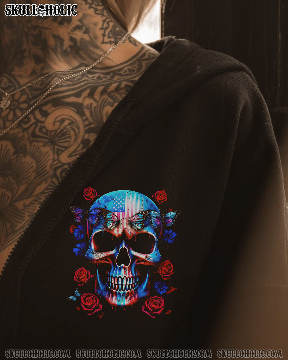 THERE’S NO NEED TO REPEAT YOURSELF AMERICAN SKULL ALL OVER PRINT – TLTR1505232