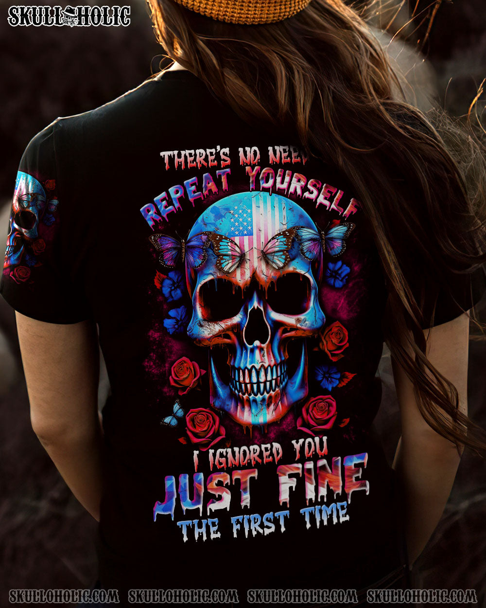THERE’S NO NEED TO REPEAT YOURSELF AMERICAN SKULL ALL OVER PRINT – TLTR1505232