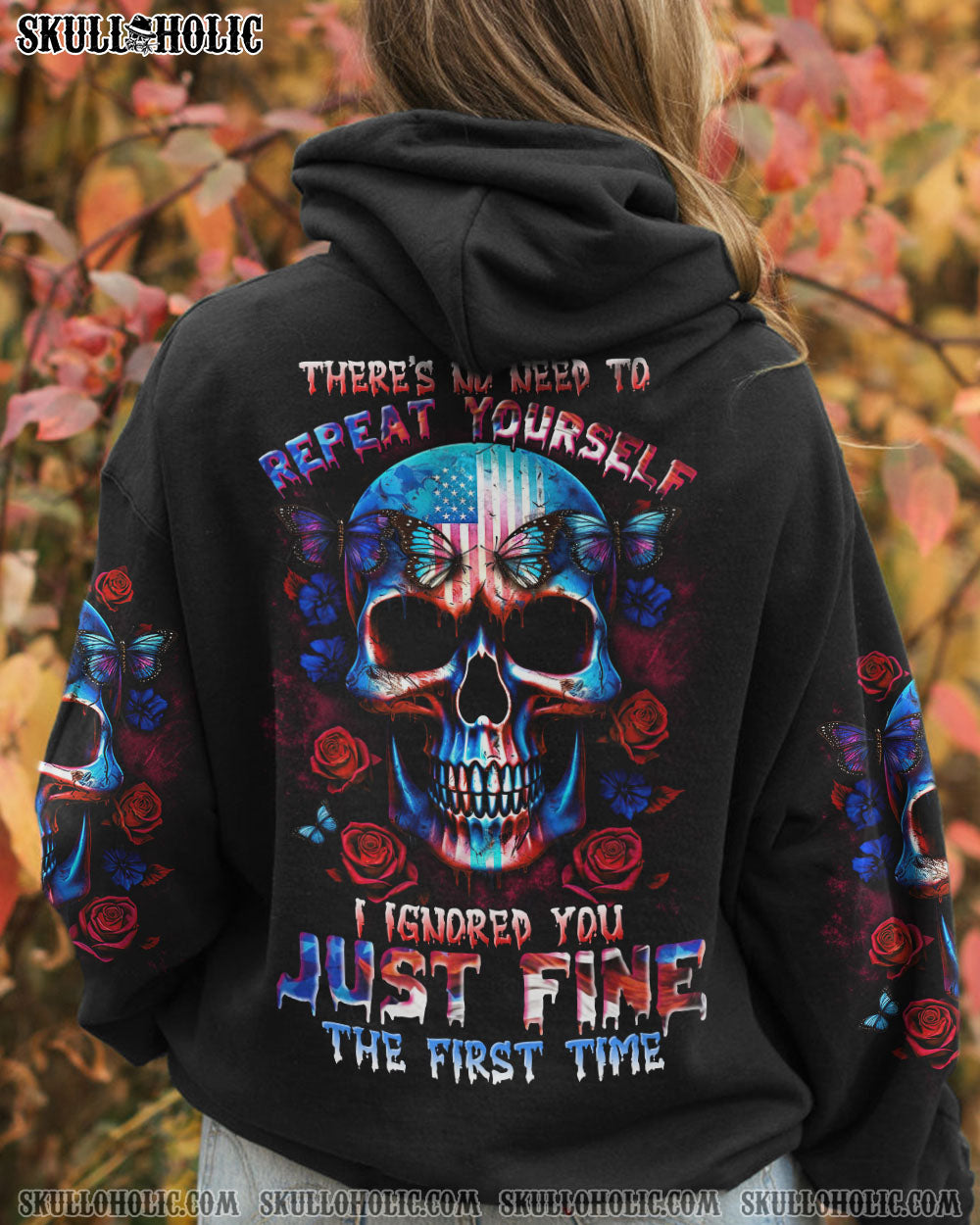 THERE’S NO NEED TO REPEAT YOURSELF AMERICAN SKULL ALL OVER PRINT – TLTR1505232