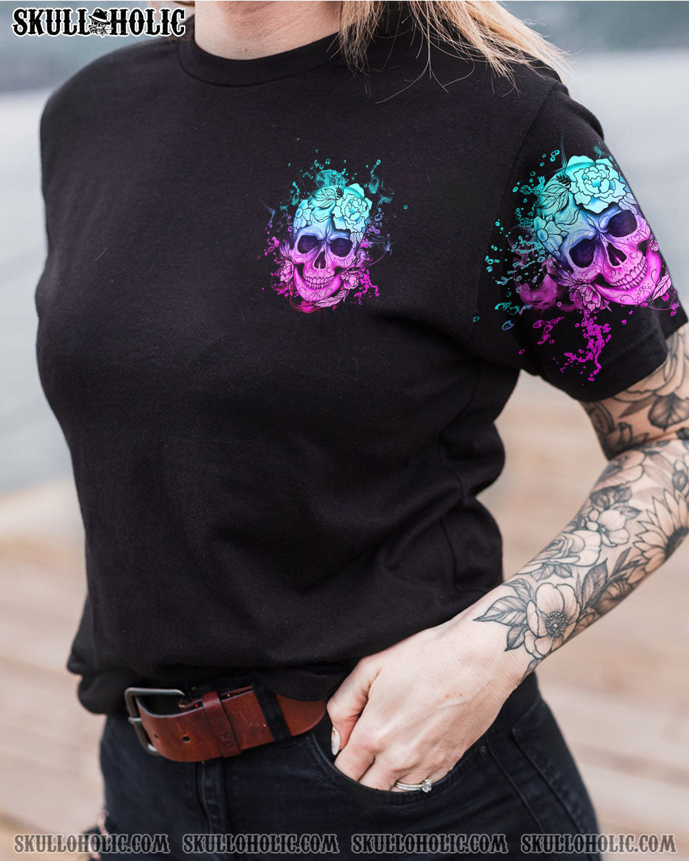 THEY LAUGH AT ME SKULL FLOWER ALL OVER PRINT – YHHG2312223