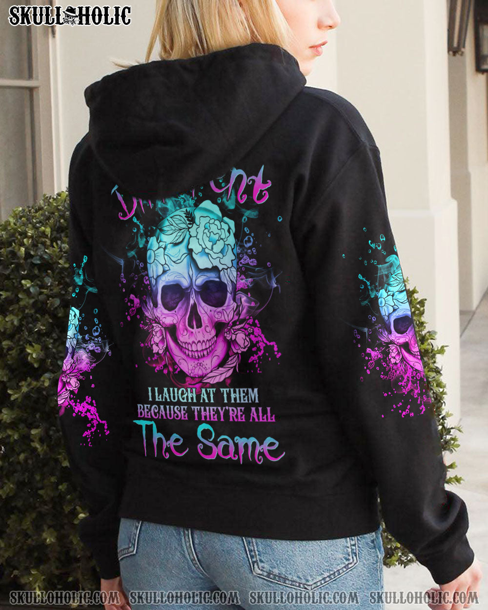 THEY LAUGH AT ME SKULL FLOWER ALL OVER PRINT – YHHG2312223