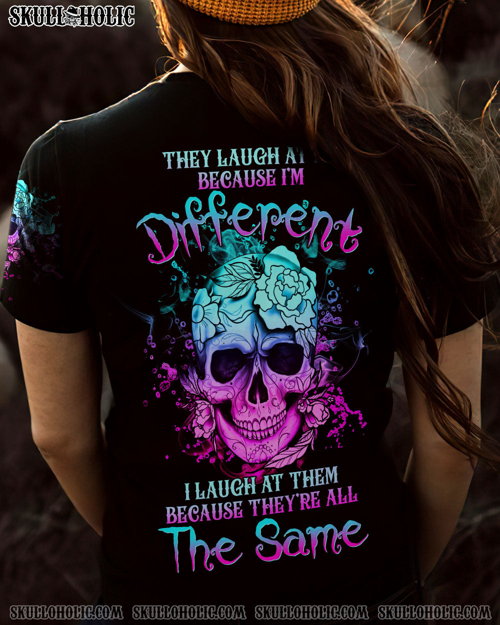 THEY LAUGH AT ME SKULL FLOWER ALL OVER PRINT – YHHG2312223