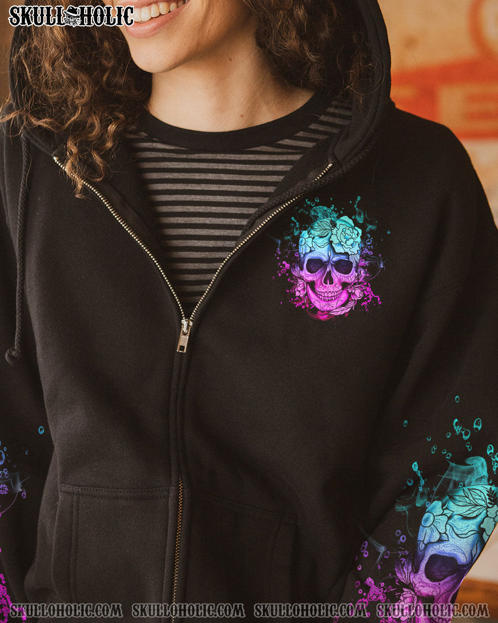 THEY LAUGH AT ME SKULL FLOWER ALL OVER PRINT – YHHG2312223